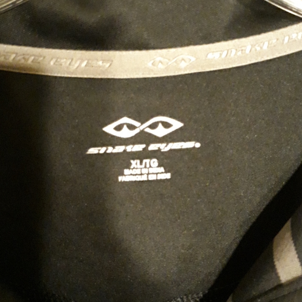 Snake eyes golf shirt. Black, gray and red. - Picture 2 of 3